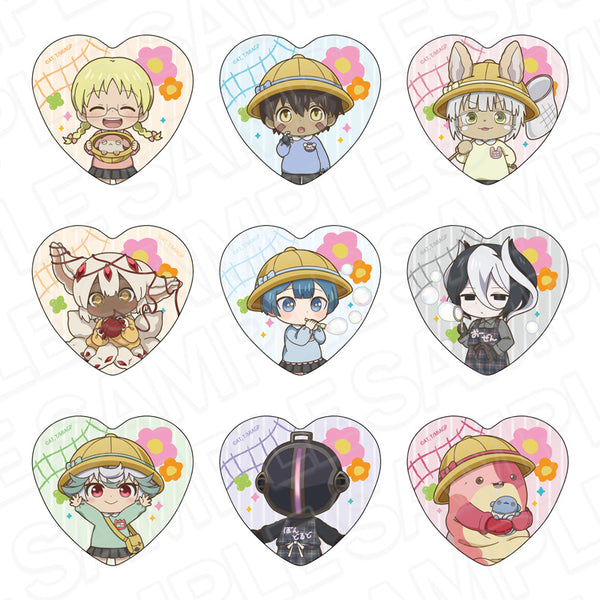 『メイドインアビス 烈日の黄金郷』ハート型カンバッジ(ブラインド) ようちえん デフォルメ ver. セット
