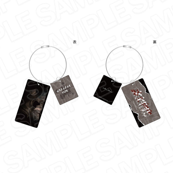 『文字化化』ワイヤー両面キーホルダー フードの男