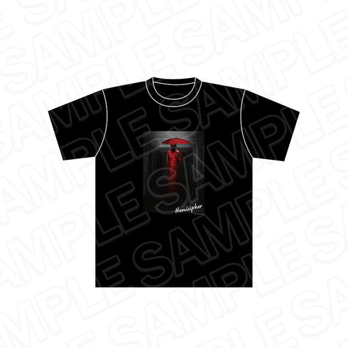 『文字化化』ビッグシルエットTシャツ 赤い傘の男