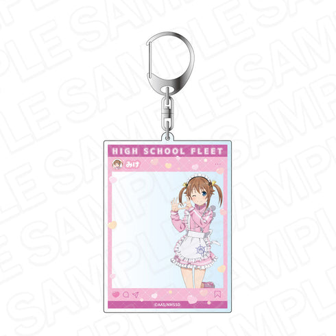 『ハイスクール・フリート』SNS風アクリルキーホルダー 岬 明乃 晴風カフェ ver.