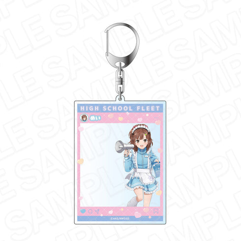 『ハイスクール・フリート』SNS風アクリルキーホルダー 西崎 芽依 晴風カフェ ver.
