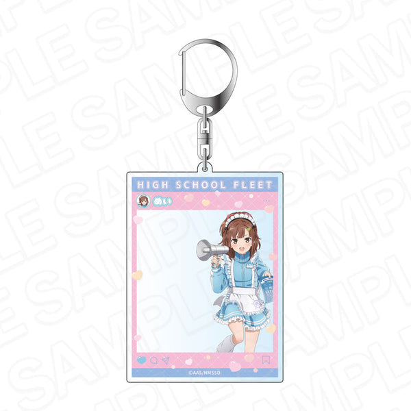 『ハイスクール・フリート』SNS風アクリルキーホルダー 西崎 芽依 晴風カフェ ver.