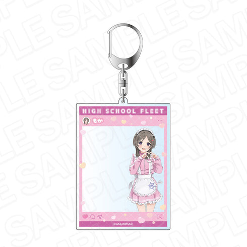 『ハイスクール・フリート』SNS風アクリルキーホルダー 知名 もえか 晴風カフェ ver.