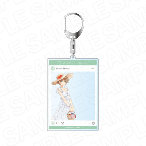 『きみが死ぬまで恋をしたい』SNS風アクリルキーホルダー トツキ・シーナ ピクニック ver.