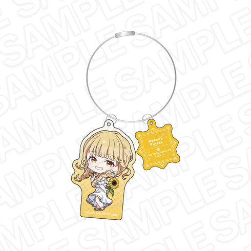 『学園アイドルマスター』ワイヤーキーホルダー 藤田ことね sunflower ミニキャラ ver.