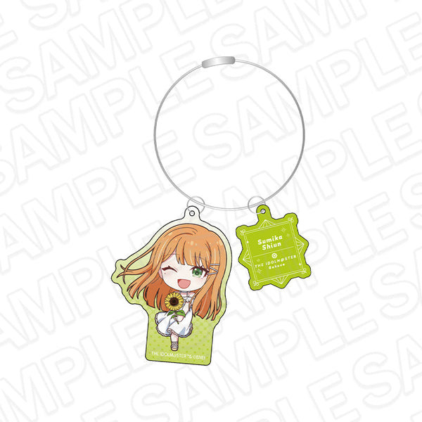 『学園アイドルマスター』ワイヤーキーホルダー 紫雲清夏 sunflower ミニキャラ ver.