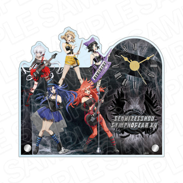 『戦姫絶唱シンフォギアXV』アクリルクロック 響&翼&クリス&奏&未来 ヘヴィメタル ver.