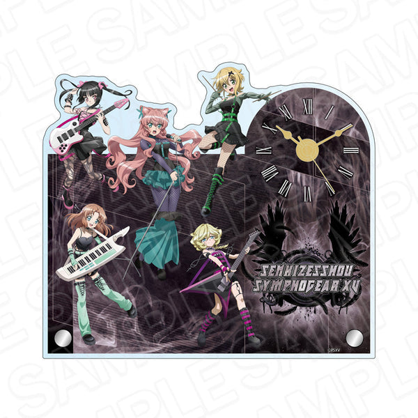 『戦姫絶唱シンフォギアXV』アクリルクロック マリア&調&切歌&セレナ&キャロル ヘヴィメタル ver.
