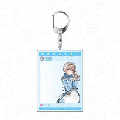 『ばっどがーる』SNS風アクリルキーホルダー 涼風 涼 ジャージメイド ver.