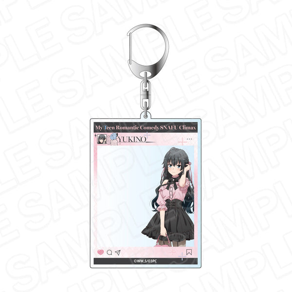 『やはり俺の青春ラブコメはまちがっている。完』SNS風アクリルキーホルダー 雪ノ下雪乃 サブカルファッション ver.