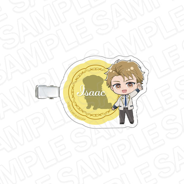 『ゴリラの神から加護された令嬢は王立騎士団で可愛がられる』アクリルヘアクリップ アイザック・シーアン