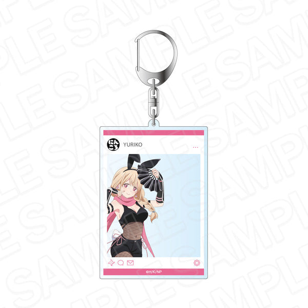 『忍者と殺し屋のふたりぐらし』SNS風アクリルキーホルダー 百合子 バニンジャ ver.