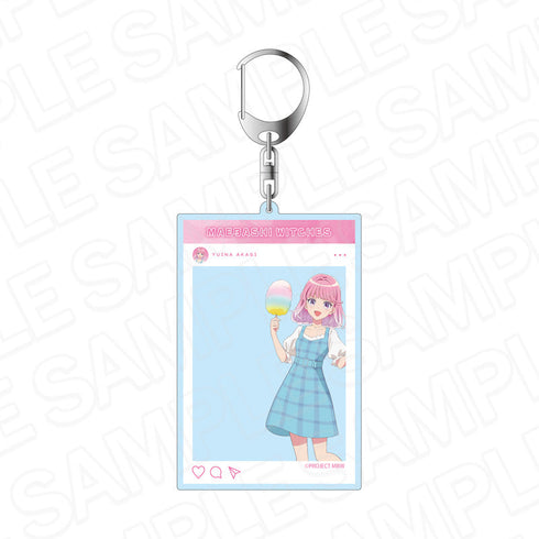 『オリジナル前橋ウィッチーズ』SNS風アクリルキーホルダー 赤城 ユイナ 夏私服 ver.