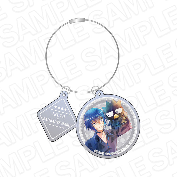 『しゅごキャラ!×サンリオキャラクターズ』ワイヤーキーホルダー PALE TONE series 月詠イクト×バッドばつ丸