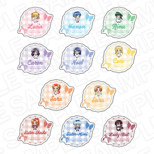 『マーメイドメロディー ぴちぴちピッチ』お名前バッジ(ブラインド) 和装メイド デフォルメ ver. セット