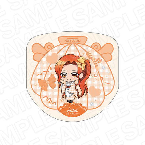 『マーメイドメロディー ぴちぴちピッチ』ダイカットミニタオル 沙羅 和装メイド デフォルメ ver.