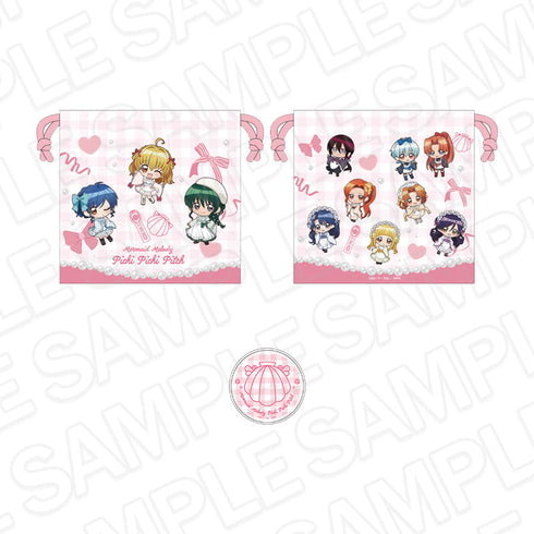 『マーメイドメロディー ぴちぴちピッチ』巾着&缶ミラーセット 和装メイド デフォルメ ver.