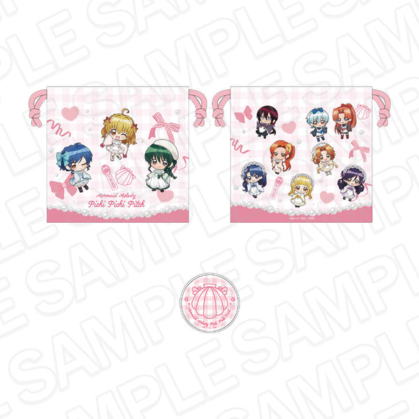 『マーメイドメロディー ぴちぴちピッチ』巾着&缶ミラーセット 和装メイド デフォルメ ver.