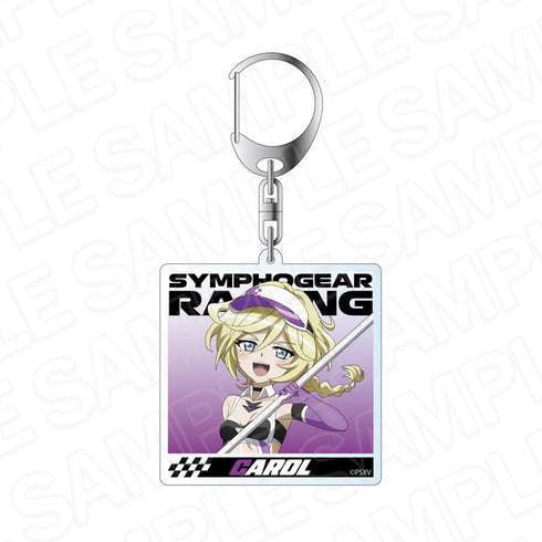 『戦姫絶唱シンフォギアXV』ホログラムアクリルキーホルダー キャロル・マールス・ディーンハイム SYMPHOGEAR RACING ver.