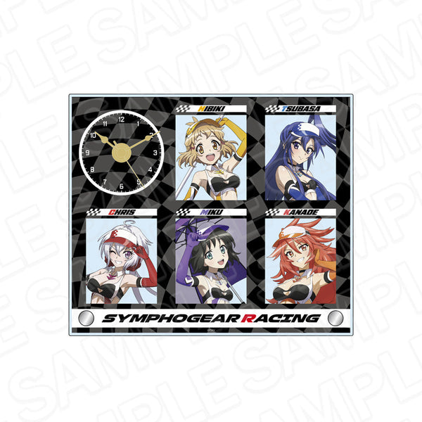 『戦姫絶唱シンフォギアXV』アクリルクロック 響&翼&クリス&奏&未来 SYMPHOGEAR RACING ver.