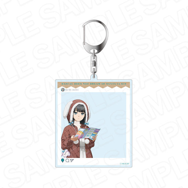 『青春ブタ野郎はサンタクロースの夢を見ない』SNS風キーホルダー 赤城郁実 遊園地 ver.