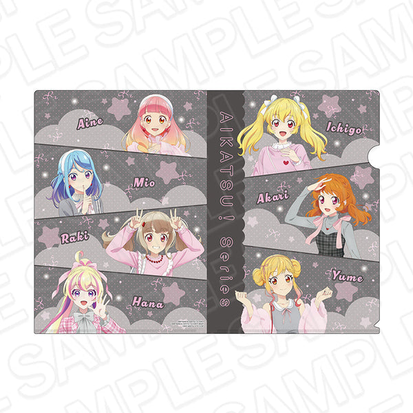 『アイカツ!シリーズ』クリアファイル ピンク×グレー ver.