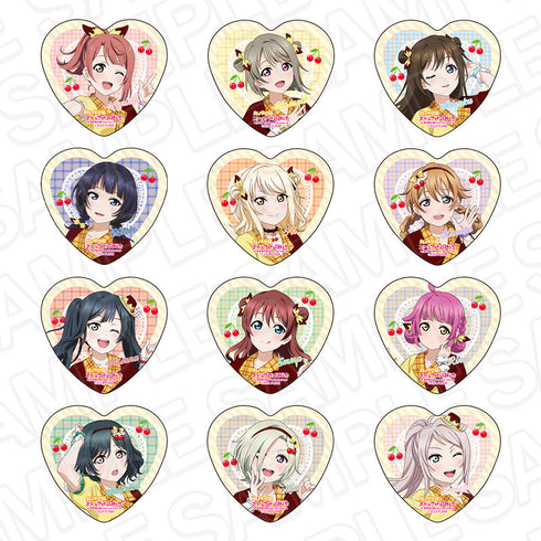 『ラブライブ!虹ヶ咲学園スクールアイドル同好会』ハート型カンバッジ Cafe party ver. セット