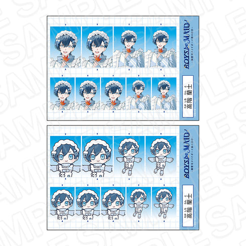 『BOYS be MAID!~御曹司メイドボーイ部の日日~』証明写真風ステッカーセット 高階 蘭士 Autumn ver.