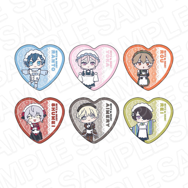 『BOYS be MAID!~御曹司メイドボーイ部の日日~』ハート型カンバッジ(ランダム) メイド服 デフォルメ vol.2 セット