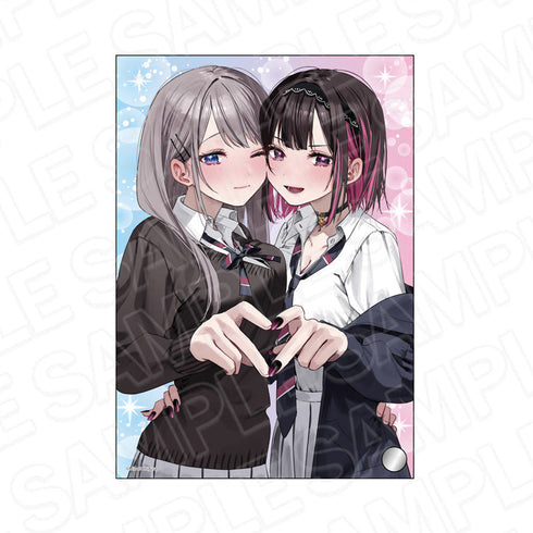 『志乃と恋』ミニアクリルアート 志乃&恋 ハートポーズ ver.