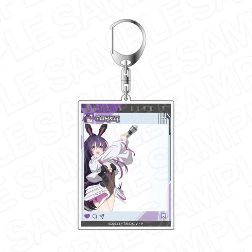 『デート・ア・ライブV』SNS風アクリルキーホルダー 夜刀神十香 サイバーバニー ver.