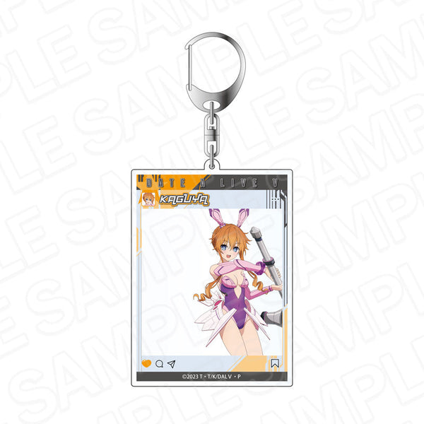 『デート・ア・ライブV』SNS風アクリルキーホルダー 八舞耶倶矢 サイバーバニー ver.