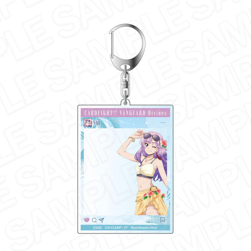 『カードファイト!! ヴァンガード Divinez デラックス決勝編』SNS風アクリルキーホルダー 員弁ナオ バカンス ver.