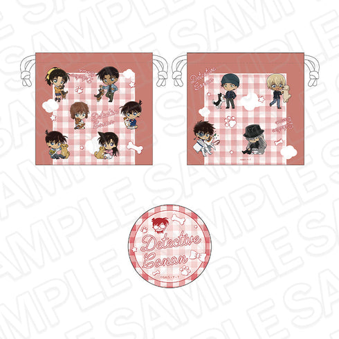 『名探偵コナン』巾着&缶ミラーセット デフォルメいぬ ver.2