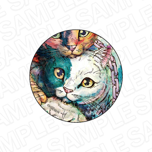 『ニャイト・オブ・ザ・リビングキャット』カンバッジ キャットマックスB