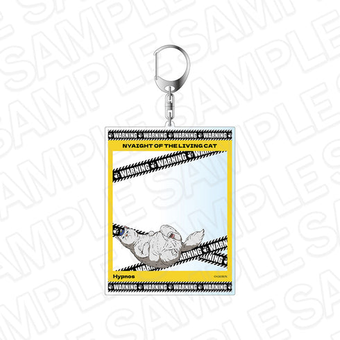 『ニャイト・オブ・ザ・リビングキャット』WARNINGキーホルダー ヒュプノス