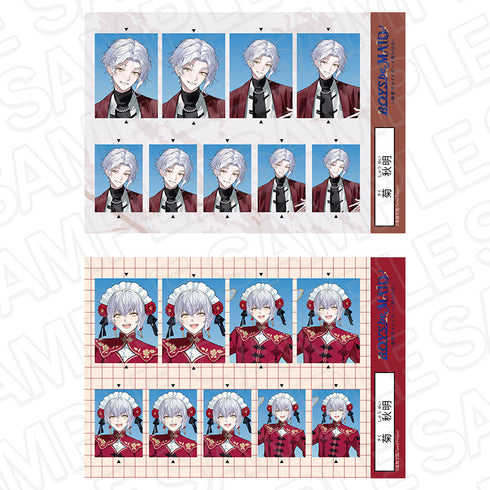 『BOYS be MAID!~御曹司メイドボーイ部の日日~』証明写真風ステッカーセット 菊 秋明 Everyday Clothes AW ver.