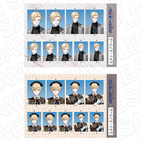 『BOYS be MAID!~御曹司メイドボーイ部の日日~』証明写真風ステッカーセット エメリ・スノワール Everyday Clothes AW ver.