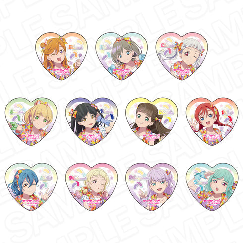 『ラブライブ!スーパースター!!』ハート型カンバッジ Cafe party ver. セット