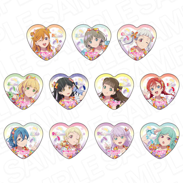 『ラブライブ!スーパースター!!』ハート型カンバッジ Cafe party ver. セット