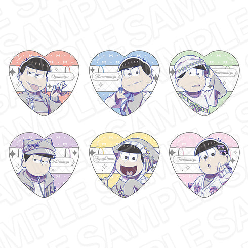 『おそ松さん』ハート型ホログラムカンバッジ(ランダム) 中華風リボン ver. セット