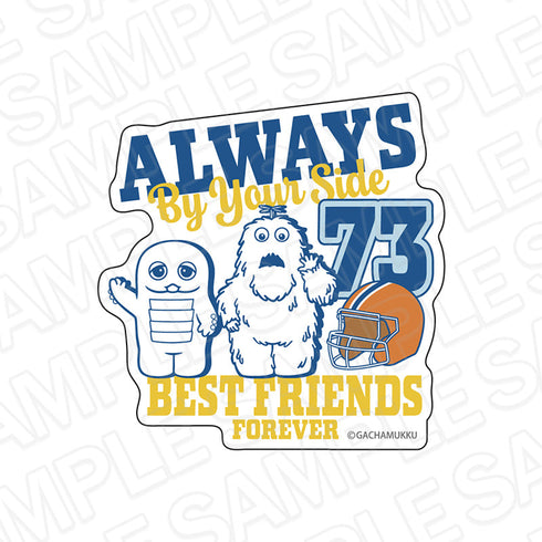 『ガチャピン・ムック』ステッカー BEST FRIENDS FOREVER college ver.