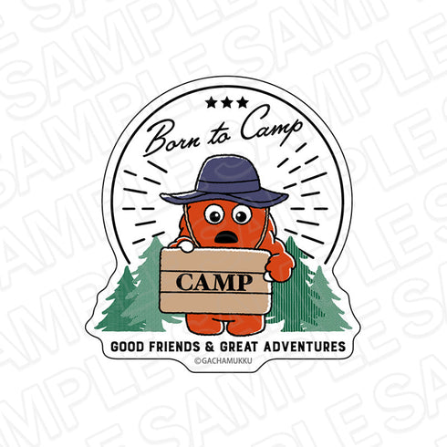 『ガチャピン・ムック』ステッカー ムック CAMP ver.
