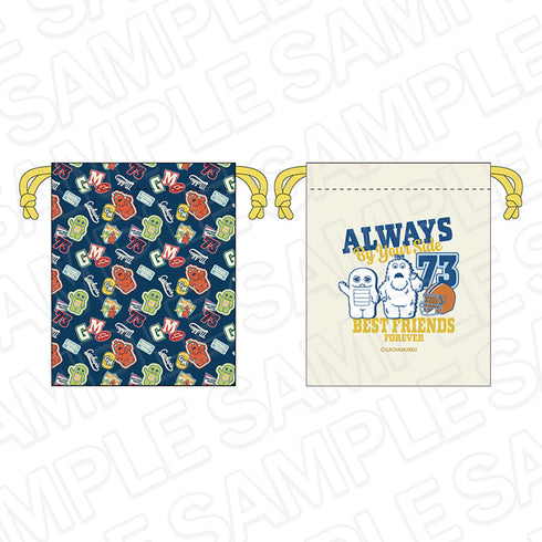 『ガチャピン・ムック』巾着 A college ver.