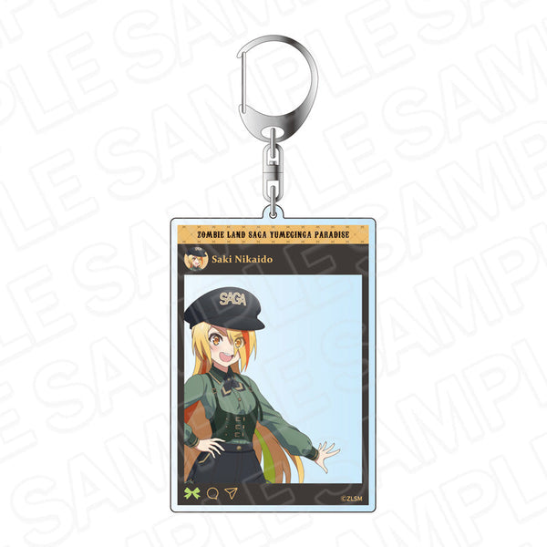 『ゾンビランドサガ ゆめぎんがパラダイス』SNS風アクリルキーホルダー 二階堂 サキ ミリタリーロリータ ver.