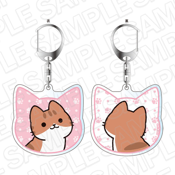 『うごく!ねこむかしばなし』両面キーホルダー チャトラ