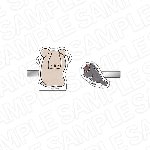 『コアラ絵日記』フロッキーアクリルヘアクリップセット コアラとカラス
