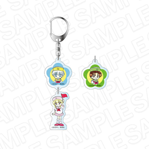 "Little Red Riding Hood Chacha" Swaying Keychain: Ribbon 70th Anniversary CAFE