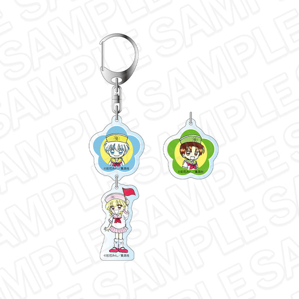 "Little Red Riding Hood Chacha" Swaying Keychain: Ribbon 70th Anniversary CAFE