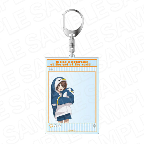 『終末ツーリング』SNS風アクリルキーホルダー ヨーコ もこもこパジャマ ver.